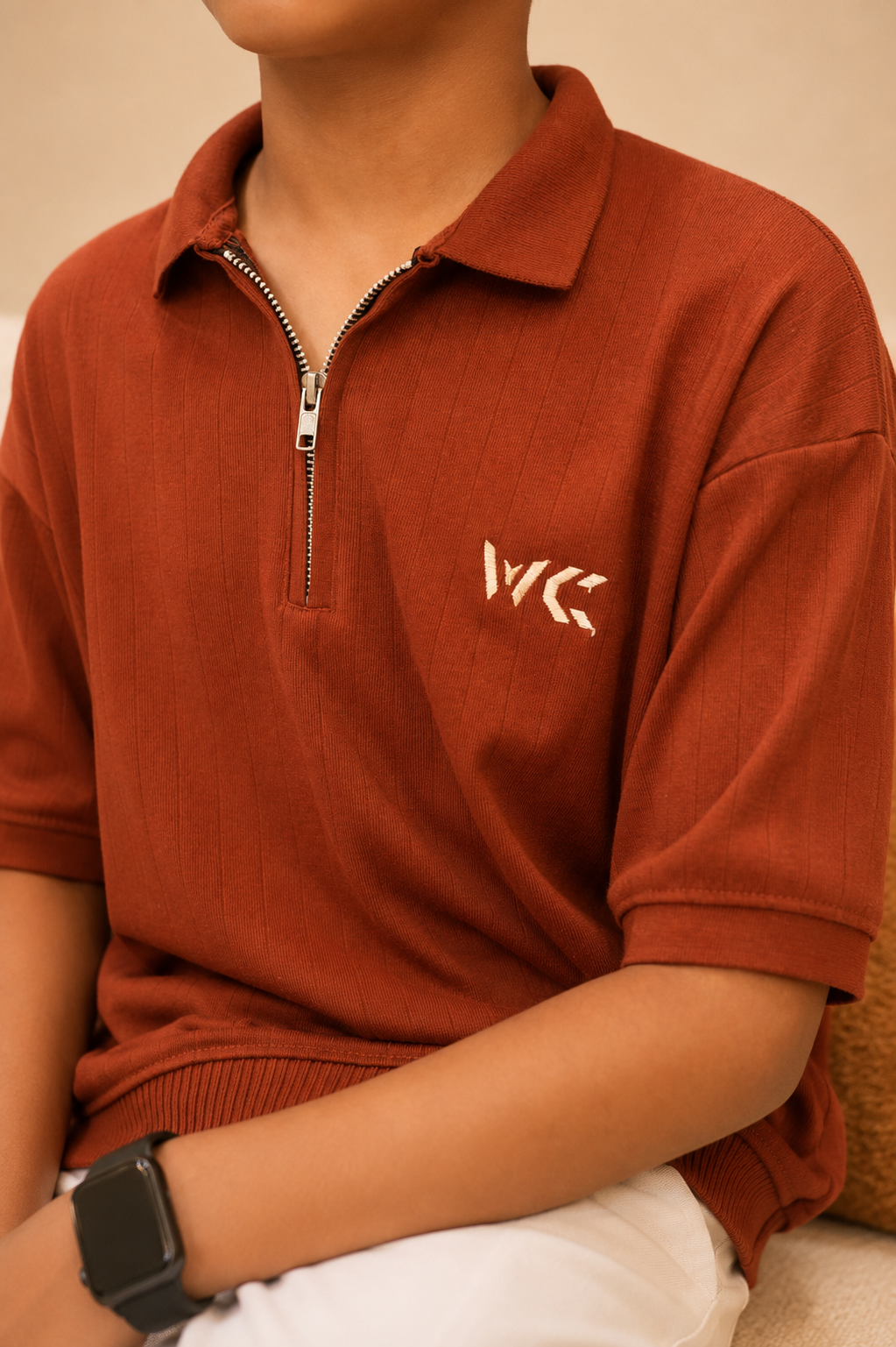 Cinnamon Brown Polo – Embroidered Logo