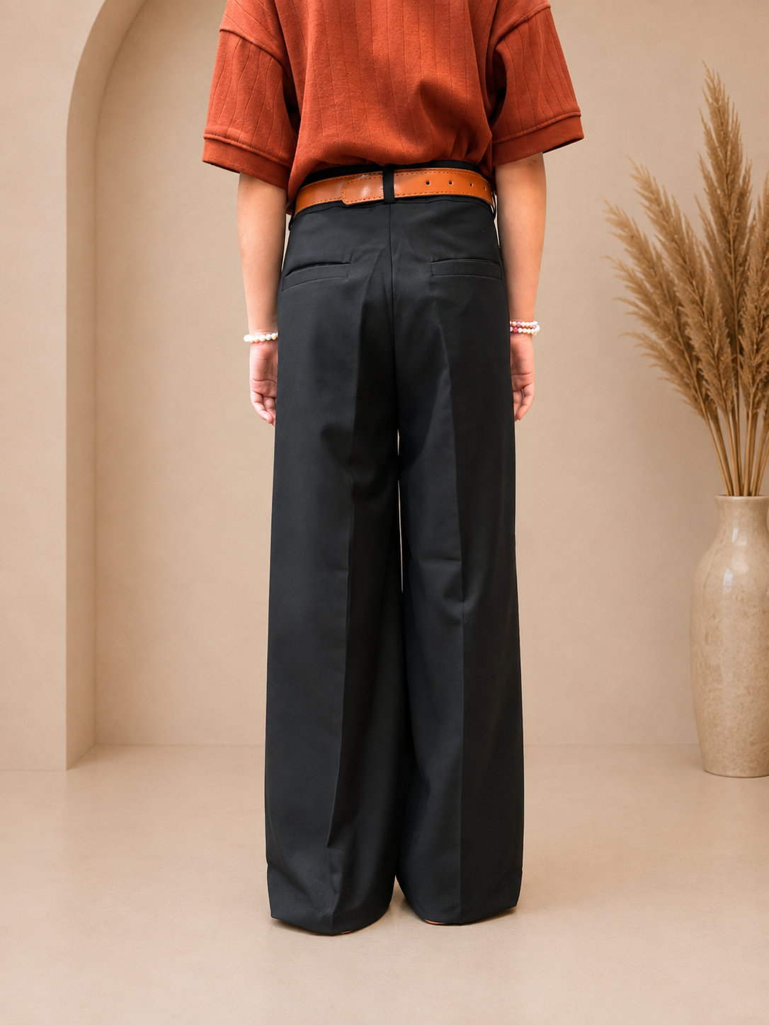Korean Fit Dress Pants – Signature Black Double Pleated