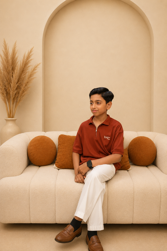 Cinnamon Brown Polo – Embroidered Logo