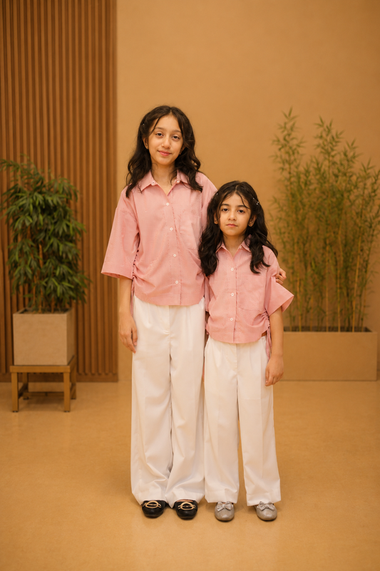 Tea Rose Pink Stripe Shirt