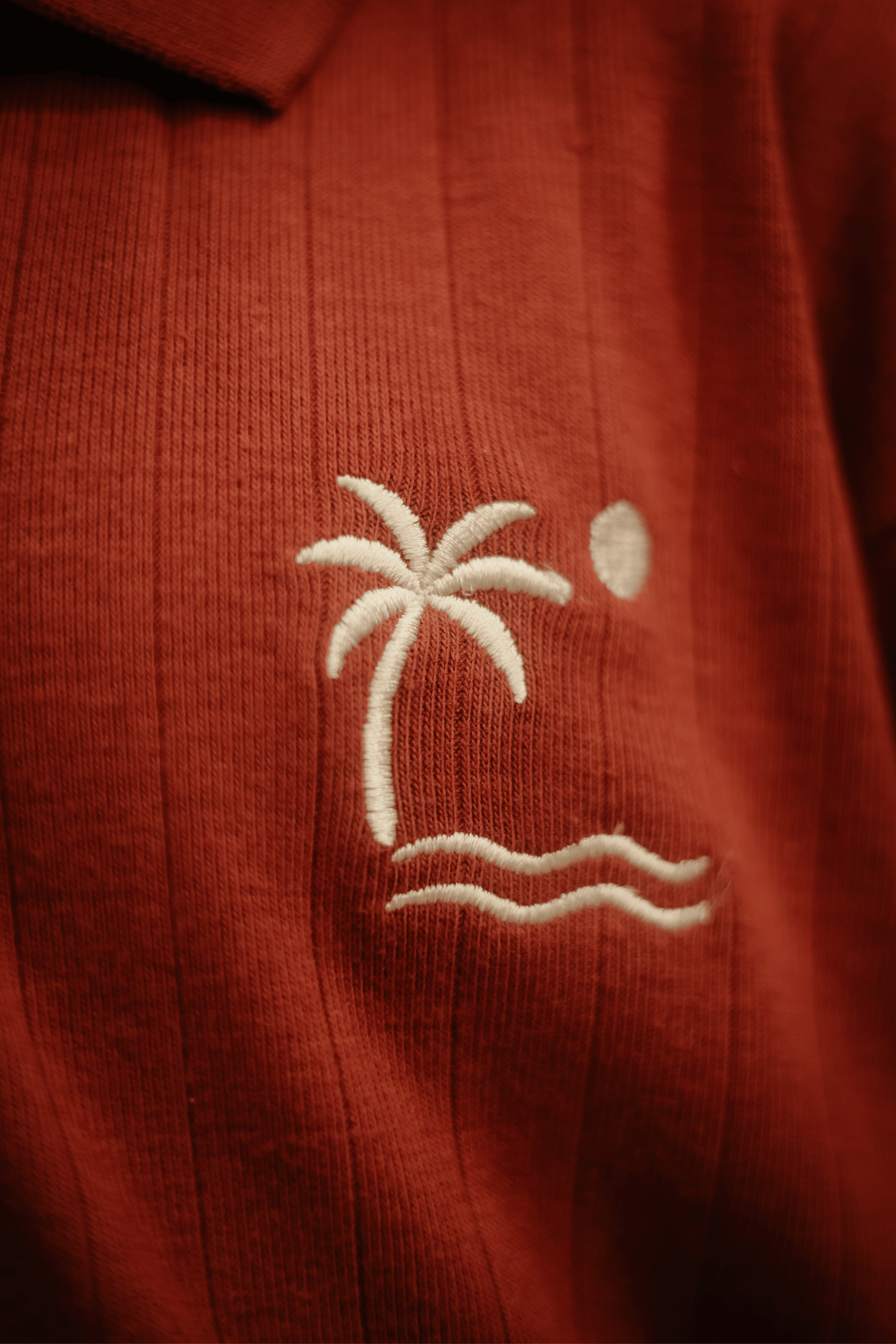 Cinnamon Brown Polo – Embroidered Beach Tree